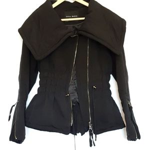 Zara Women's Med Black Light Quilted Jacket Coat